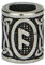 Gold77 EDELSTAHL Wikinger Runen Beads Bartperlen Dreadlocks - 6mm - Großlochperle Viking Nordisch Futhark Alphabet 24 verschiedene Buchstaben, Runen:Algiz - z