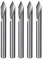 Oniissy Spiralfräser, 30 Grad, V-Nut, Gravurwerkzeug, flache Unterseite, CNC-Fräser-Bits, 0,6 cm (1/8 Zoll) Schaft für Aluminium, MDF, Hartholz, Hartmetall, 5 Stück