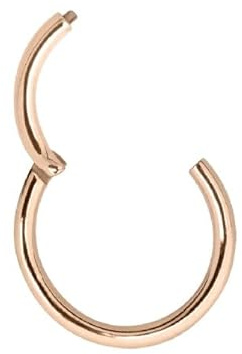 I PIERCING CLICKER I Echt 585 Rose Gold Rotgold I Ring Durchmesser 6 mm I Intim Helix Septum I modern extravagant I 41001-6
