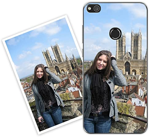 Sunrive Personalisierte Hülle kompatibel mit Huawei P8 Lite 2017/P9 Lite 2017 Silikon,Transparent Handyhülle Benutzerdefiniert Weicher Etui mit Eigenem Foto Bild Text Individuelle