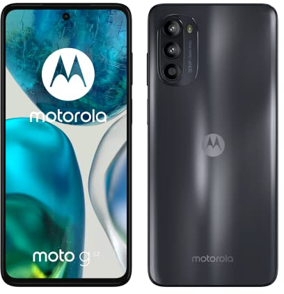 Motorola Moto g52 (Display OLED 90Hz, Tripla fotocamera 50 MP, batteria 5000 mAh, 6/128GB espandibile, Dual SIM, Android 12, Cover Inclusa), Charcoal Grey