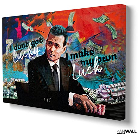 Harvey Specter - Luxe Leinwand Wandbild - 40 x 60 cm - Kanwall - Malerei Wanddeko - Kunstwerke