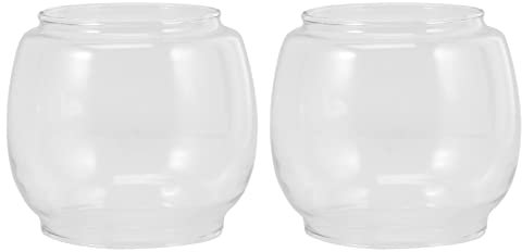 2 Stücke Öllampe Lampenschirm Öllampe Glaszylinder Kerosin Lampe Ersatzschirm Lampenglas Glas Lampenschirm Abdeckung Glas Öl Lampe Decke Vintage Petroleum Laterne Stehlampe Lampe Schatten