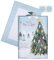Hallmark Weihnachtskarte mit Aufschrift I Love (in englischer Sprache), klassische Winterszene mit Baum-Design