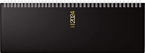 rido/idé Wochenkalender Modell ac-Wochenquerterminer 2024 2 Seiten = 1 Woche Blattgröße 30,7 x 10,5 cm schwarz