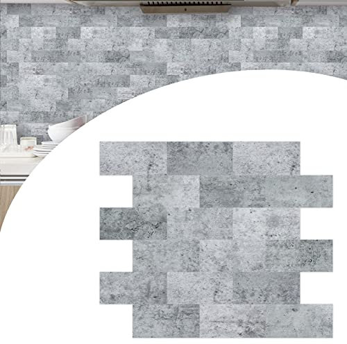 LZQ 10 Fogli di Piastrelle Adesive Impermeabili per Paraschizzi, Bagno (Tipo E)
