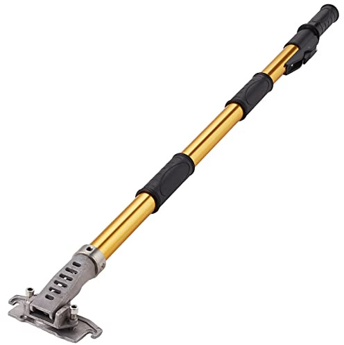 VEVOR Drywall Flat Box Handle, 40''-64'', Anodized Aluminum Flat Finishing Extension Handle, 5-Section Length Adjustable, Non-Slip Grip and 360° Painting for Plasterboard, Wallboard, Sheetrock