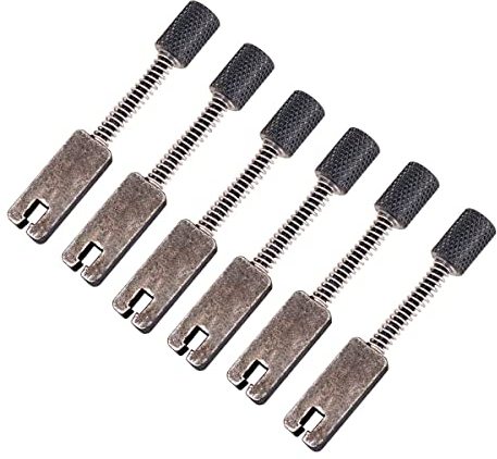 Rous 6 Stück schwarze Headless Gitarre Steg Saiten Sättel für Headless Gitarre Brücke Zubehör