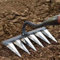 RJSQAQE Eisenrechen für Gartenarbeit und Jäten, robuster Eisen-Jäterrechen, Gartenrechen