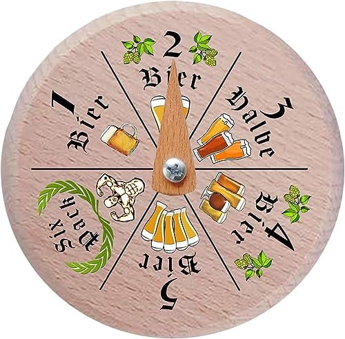 Kaltner Präsente Geschenkidee - Insektenschutz für Gläser und Getränke aus echtem Holz/Bierzähler Zeiger Bierdeckel Biergläser Biergarten