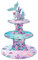 Meerjungfrau Cupcake Stand für 24 Cupcakes 3 Tier Cupcake Stand Ozean Themed Party Supplies Cupcake Display Holder für Geburtstagsparty, Baby-Dusche, Party