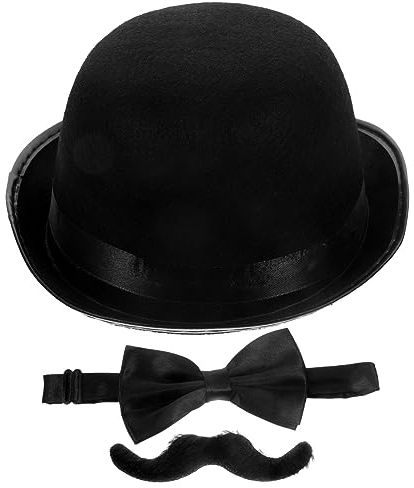 Toyvian Detektiv Kostüm Zubehör Satz Hut Schnurrbart Fliege Unisex Cosplay Für Karneval Mottoparty Halloween Für Detektiv Rollenspiel Und Kreative Rätsel