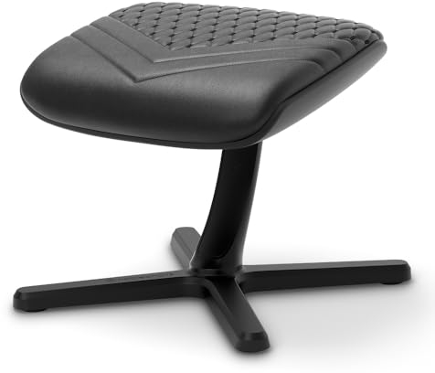 noblechairs Footrest V2.0, Real Leather Edition, 45-Grad Neigung, Premium Materialien, Lederbezug, Schwarz