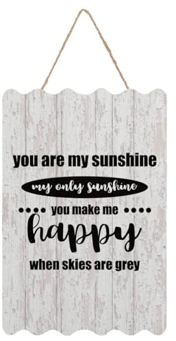 Farmhouse Holzplanken-Hängeschild You Are My Sunshine, rustikale Heimdekoration, Schilder für Esszimmer, Cottage, 20,3 x 30,5 cm