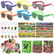 WuGU 81 Stück Gamer Mitgebsel Kindergeburtstag,12 Spiel Slap Armband,50 Spiel Aufkleber,10 Spiel Schlüsselanhänger,6 Pixel Brille,3 Geschenktüten Miner Kindergeburtstag Mitgebsel für Kinder Geschenke