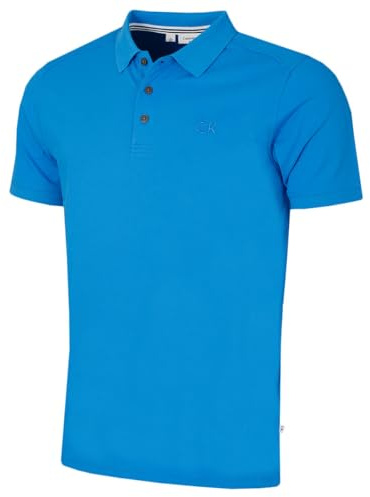 Calvin Klein Mens Campus Coastal Polo Shirt - Sky - XL