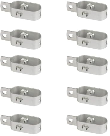 casa pura Tensor de alambre galvanizado, 10 unidades, 100 mm, para valla de malla de alambre, tensor de valla, valla silvestre, tensor para jardín de acero