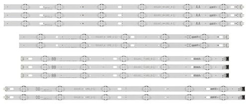ALMVIS 10 stücke Led-hintergrundbeleuchtung Streifen Fit for LG 60 Zoll 60UJ63 60UJ63_UHD_A 60UJ6300-UA 60UJ6050-UA 60UJ634V 60UJ6500 NC600DGE-AAFX3 AAFXC LED-TV-Licht