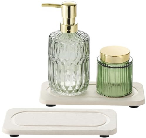 2Pack Diatomite Stone Sink Tray, Water Absorbing Faucet Mat for Kitchen & Bathroom Counter, Quick Dry Decorative Soap Dish Makeup Vanity Caddy,Dispenser Sponge Holder Organizer, Beige-8x 3.8