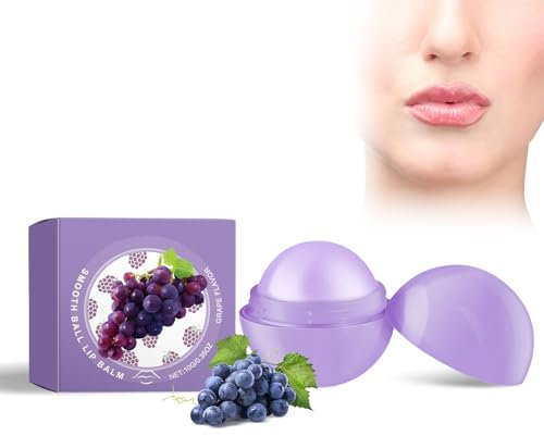 Lippenbalsam, Feuchtigkeitsspendender Lippenbalsam, Pflegende Kugel Lippenbalsam, Frucht-Aromen Feuchtigkeitsspendend Lip Balm, Lippenpflege, Pflege Für Die Lippenhaut, Traubengeschmack