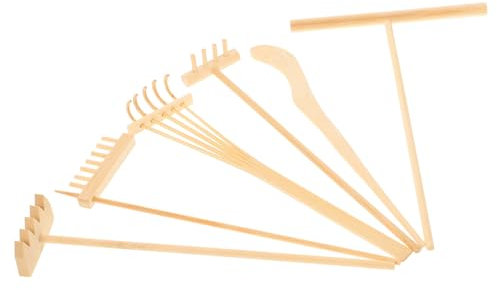 ifundom 1satz Mini Zen Garten Set Teiliges Bambus Rechen Set Für Desktop Deko Und Bonsai Pflege Sandrechen Für Feng Shui Und Gartenarbeit Zubehör Für Kleine Pflanzen Und Kreative