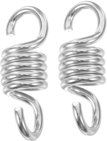 Milisten 2pezzi Ganci Molla Heavy Duty Per Sospensione Amaca Per Sedia Dondolo e Sedie Appese Facili Da Installare e Resistente Capacità Di Carico Elevata