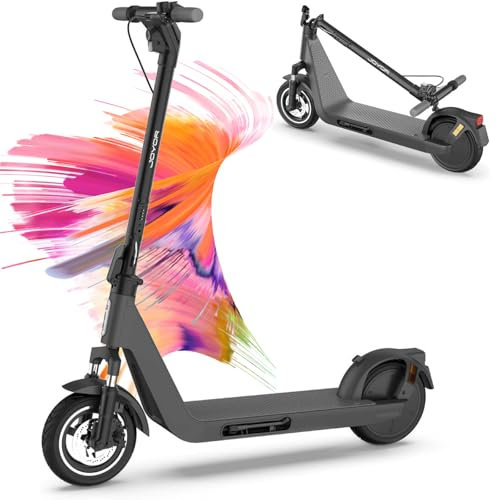 JOYOR LiteGo Patinete Electrico Adultos - Autonomía 50km,Resistencia al Agua, Neumáticos Todo Terreno de 10, E-ABS TraseroDoble Suspensión Delantera - Homologado DGT(Carretera Legal)
