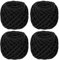 Coopay Chunky Wolle zum Häkeln, 4 x 90g Dicke Wolle zum Stricken Dickes Garn, Plüschgarn Wolle zum Stricken, Weich Wolle Dickes Garn Flauschig für Decken, Schals, Puppen, Samtig Plüschwolle - Schwarz