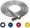GIUSOBG Flexible Douche Universel 5M/197IN Flexible de Douche Argent Tuyau de Douche en Acier Inoxydable Raccord Fileté Universel G1/2 Flexible Douchette avec 4 Limiteur de Débit d'eau