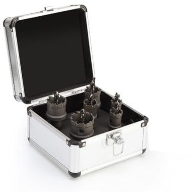 Lot de 6 forets à carotter en acier inoxydable, 16-35 mm, 22-65 mm, pointe en carbure TCT, pour la découpe du métal, outils électriques de perçage (6 pièces de 22 à 65 mm)