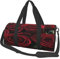 Grand sac de voyage rond imprimé rose rouge et noir – Organiseur multi-compartiments léger pour les voyages et le sport