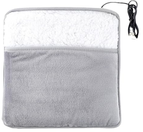UPKOCH Elektrische Fußheizung: Faltbare, beheizbare Fußmatte für Zuhause, Büro und Schreibtisch – Heizkissen, elektrische Fußwärmer für Damen und Herren, USB-betrieben, 30 x 30 cm