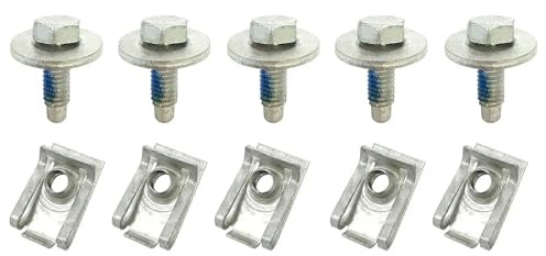 Clips Fixation Cache-moteur Boulons M6 Écrous Vis Carrosserie Protection Anti-éclaboussures Pour Peugeot 4008 3008 2008 508 408(5set)