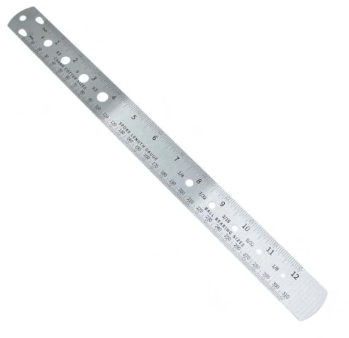 SYLEN Bicycle Spoke Length Measuring Ruler, Flower Drum Axis Positioning Measuring Tool for Spoke Length,36x3.1cm
