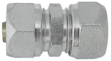 Raccordo diritto doppio per tubo multistrato a stringere Tiemme 32mm