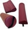 Promafit Massagezubehör Set 3 bestehend aus 1x Vollrolle Knierolle mit Griff 1x Lagerungsrolle Halbrolle und 1x Nackenkissen Kopfstütze für die Massageliege wasserabweisend (Burgund)