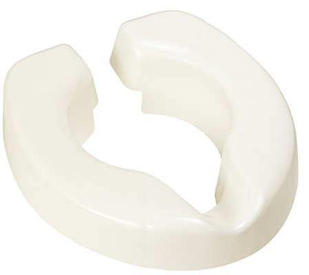 Novelle 10 cm/4-inch Clip-On Raised Toilet Seat (Eligible for VAT relief in the UK), Toilet Seat Elevator, Max User Weight 190 kg, Convenient for Travel, Fits Most Standard Toilets, Toilet Safety Aid
