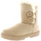 Holly Donna Pulsante Doppia Completamente Foderato Di Pelliccia Impermeabile Inverno Neve Stivali - Beige - 39