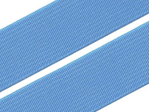 Gummiband 20 mm Gummizug Gummilitze Gummi Hosengummi gewebt viele Farben (20 Millimeter, 19 hellblau)