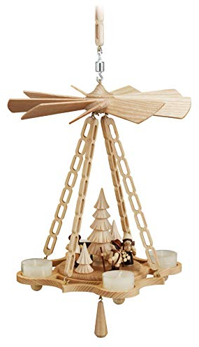 Volkskunstwerkstatt Unger Deckenpyramide - Hängepyramide Waldleute - Original Erzgebirge® #0766