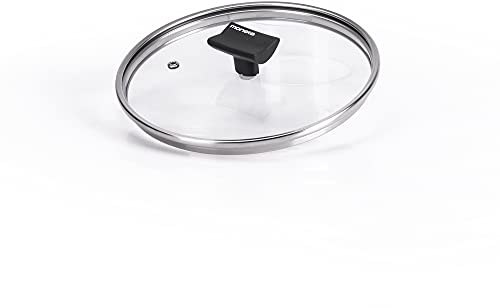 Moneta Nova Coperchio Piatto Bordo in Acciaio Inox, 24 cm
