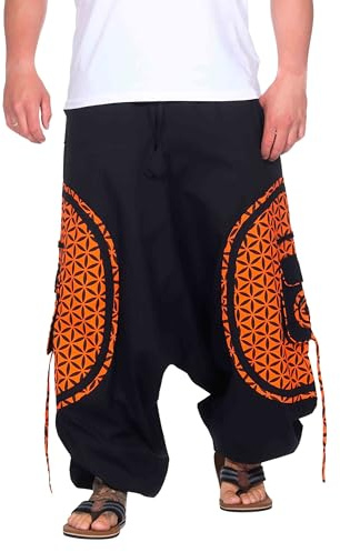 Kunst und Magie Trendige Haremshose Bunte Muster Goa Hippie Hose