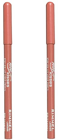 Rimmel London 1000 Kisses Lip Liner, Tiramisu 1 Ea Pack Of 2
