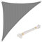 WOLTU Vela Ombreggiante 4.2x4.2x6m in HDPE 180 g/m² Traspirante Tenda a Vela Parasole Triangolare Protezione Solare Respirante Anti UV Giardino Esterni Grigio