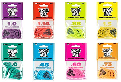 Ernie Ball Everlast Delrin Plektrum für Akustikgitarre, 12 Stück