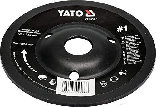 Yato Professional Rasp Disc for Angle Grinder Selection 115 mm 125 mm Grinding Disc Wood Flex Wood Art (125 mm No. 1 Angled), 0