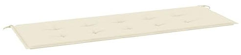 vidaXL Gartenbankauflage, Bankauflage Sitzkissen Outdoor, Polsterauflage Auflage für Gartenbank, Bankpolster Bankkissen, Creme 150x50x4cm Oxford-Gewebe
