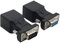Lot de 2 adaptateurs convertisseur VGA Cat5/Cat6/RJ45, DB9 9 broches VGA 9 broches mâle vers RJ45 femelle