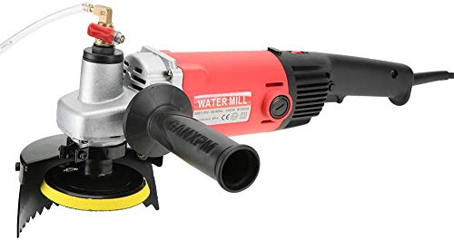 Maquina Pulidora, Pulidora Eléctrica de Velocidad Variable Kit de Pulidora en Húmedo Amoladora Profesional Máquina de Pulir con Agua Amoladora Tipo Angel de Mano 220V 1400W(Enchufe de la UE 220V)