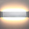 Lightess 18W 40CM Apliques de Pared LED Lámpara de Pared Interior Moderna 3000K Luz de Aluminio Iluminación para Salón Sala de Estar Dormitorio Baño Escalera (blanco cálido, plata)